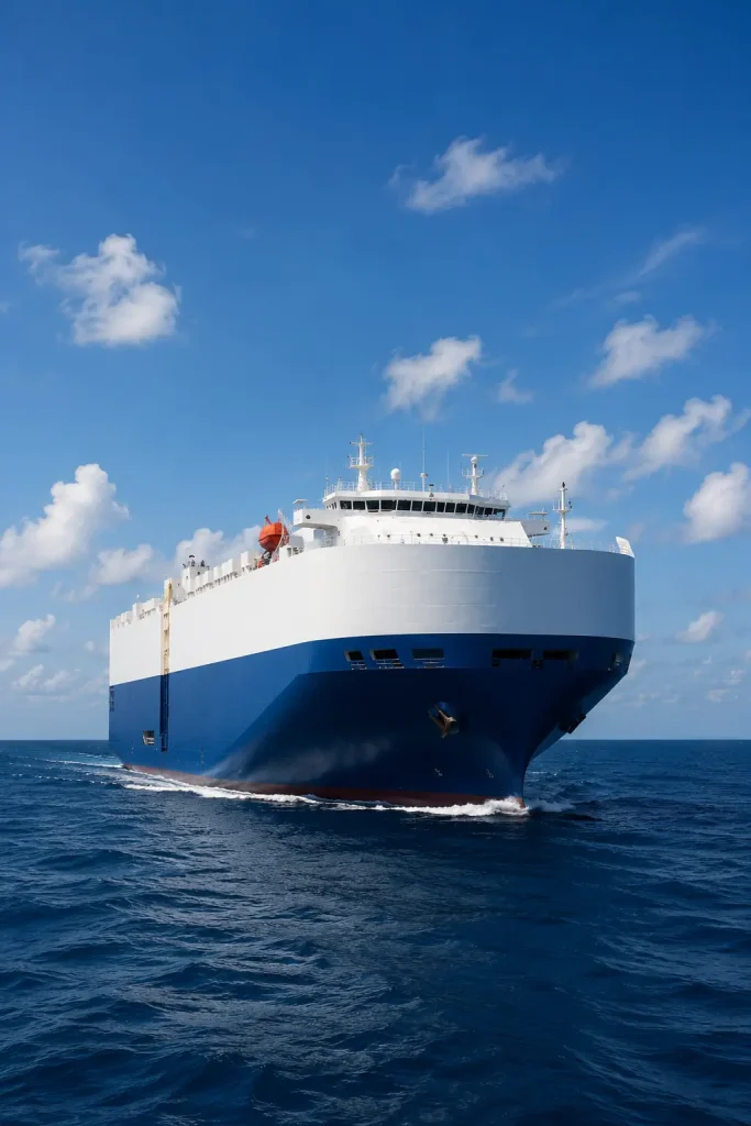 RoRo vessel at ocean between AU and NZ
